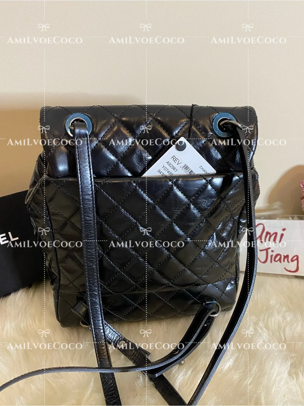 CHANEL mountain Backpack Black Aged glazed Calfskin Ruthenium Hardware